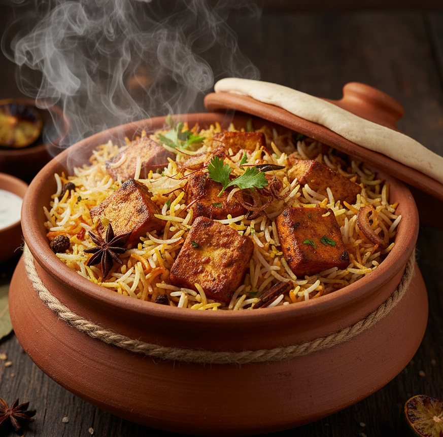 Fragrant Soya Chaap Biryani - Most Popular Veg Biryani in Ranchi